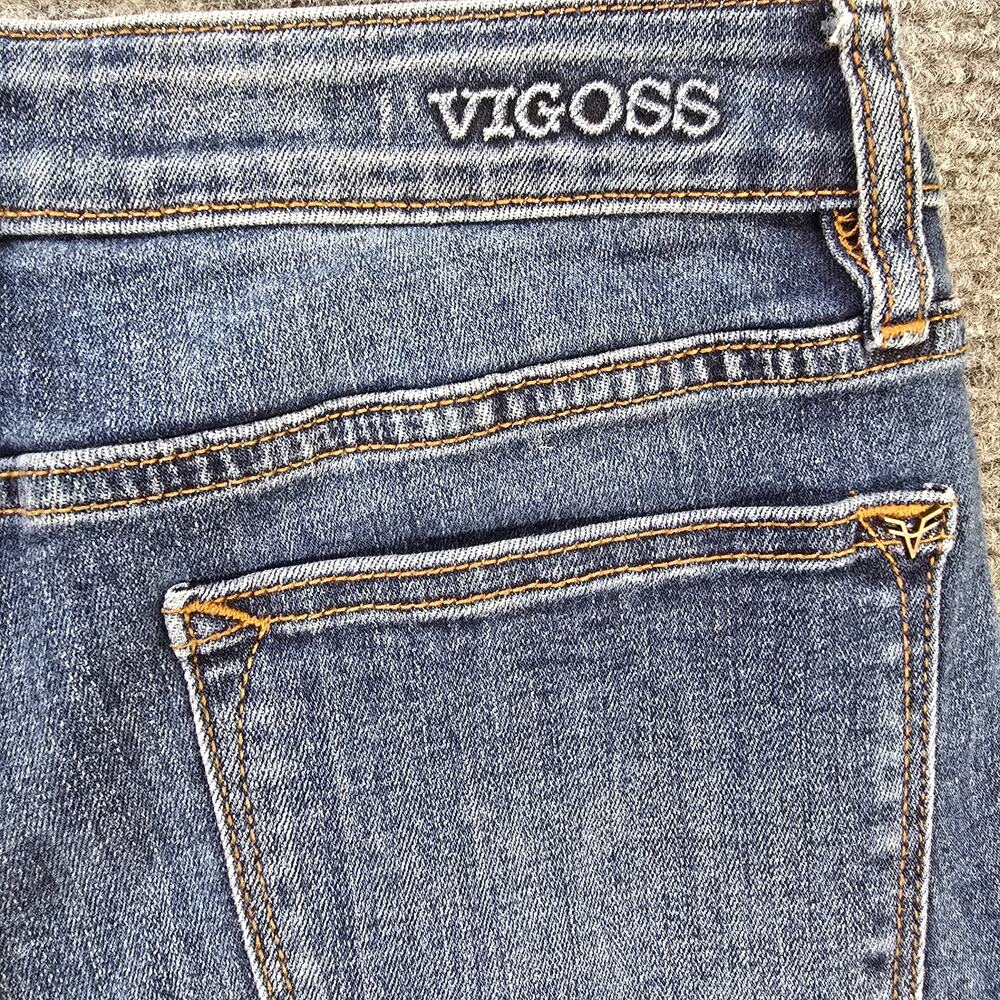 Vigoss Ace Straight Jeans Womens 27x30 Blue Mid Rise Stretch Denim - Picture 6 of 8
